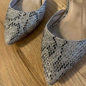 J.Crew Sparkle Snakeskin Pattern Leather Flats